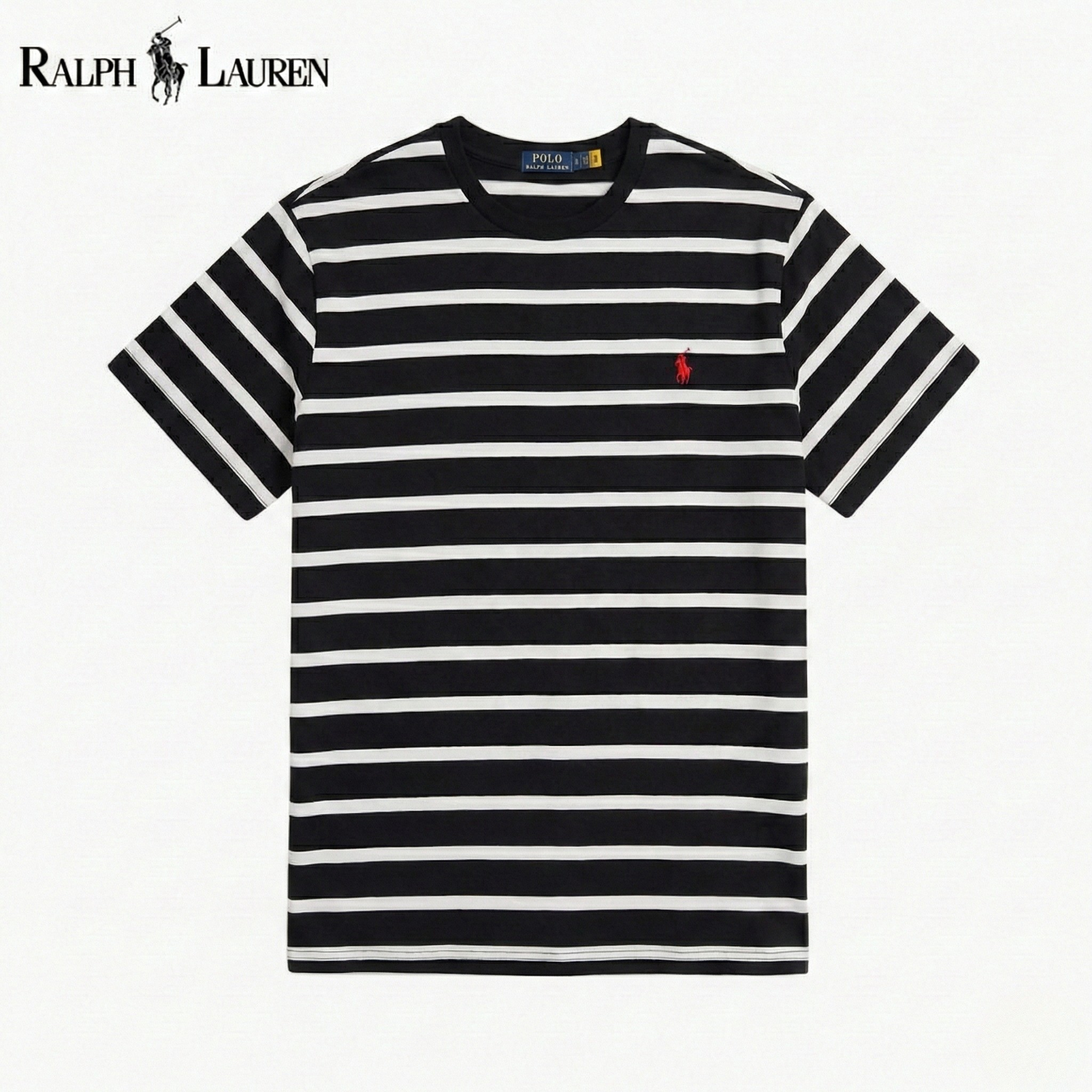 RL Striped Jersey Crewneck T-Shirt