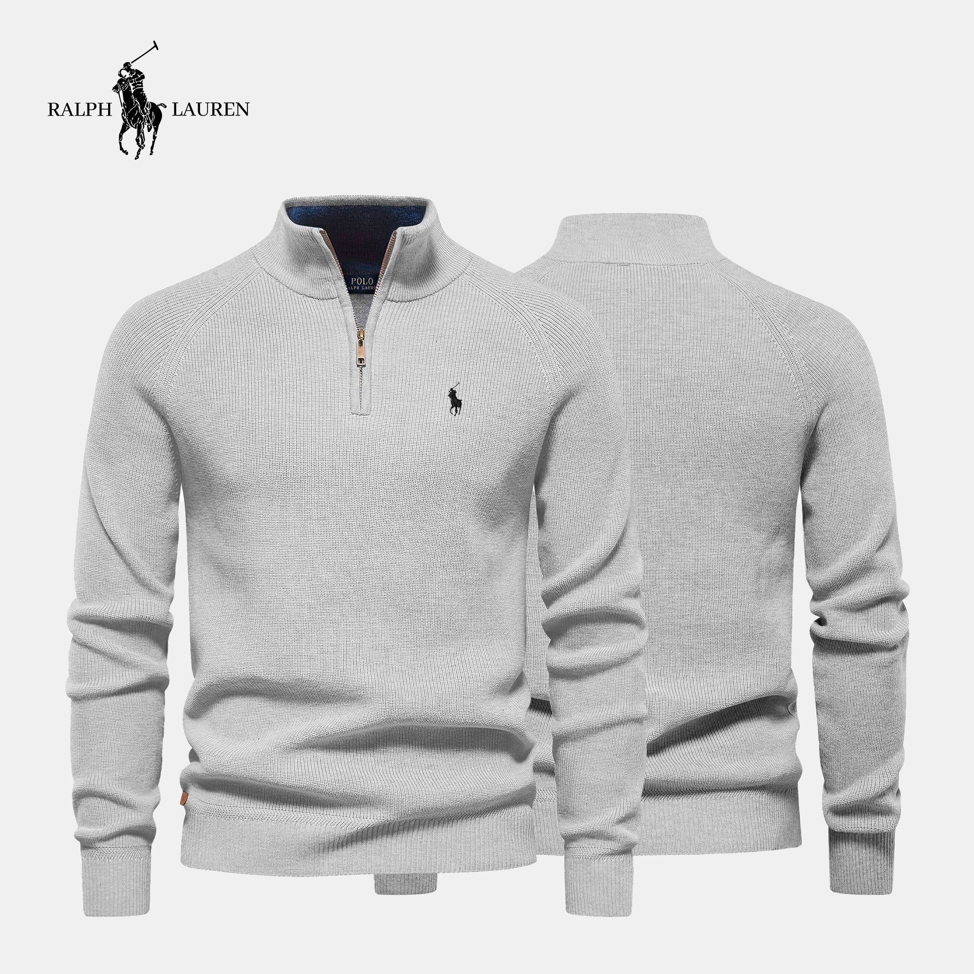 Zipped Collar Sweater R&L + Free Watch
